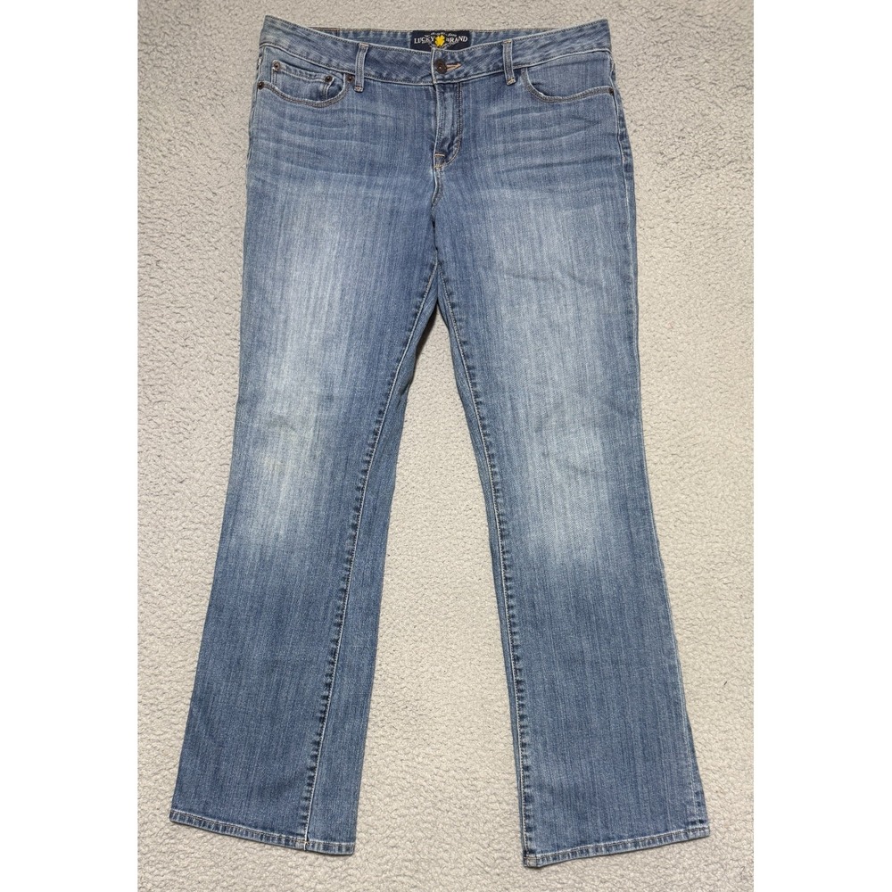 Lucky Brand Denim Jeans Leyla Boot Womens Size 10/30R Med Wash Stretch